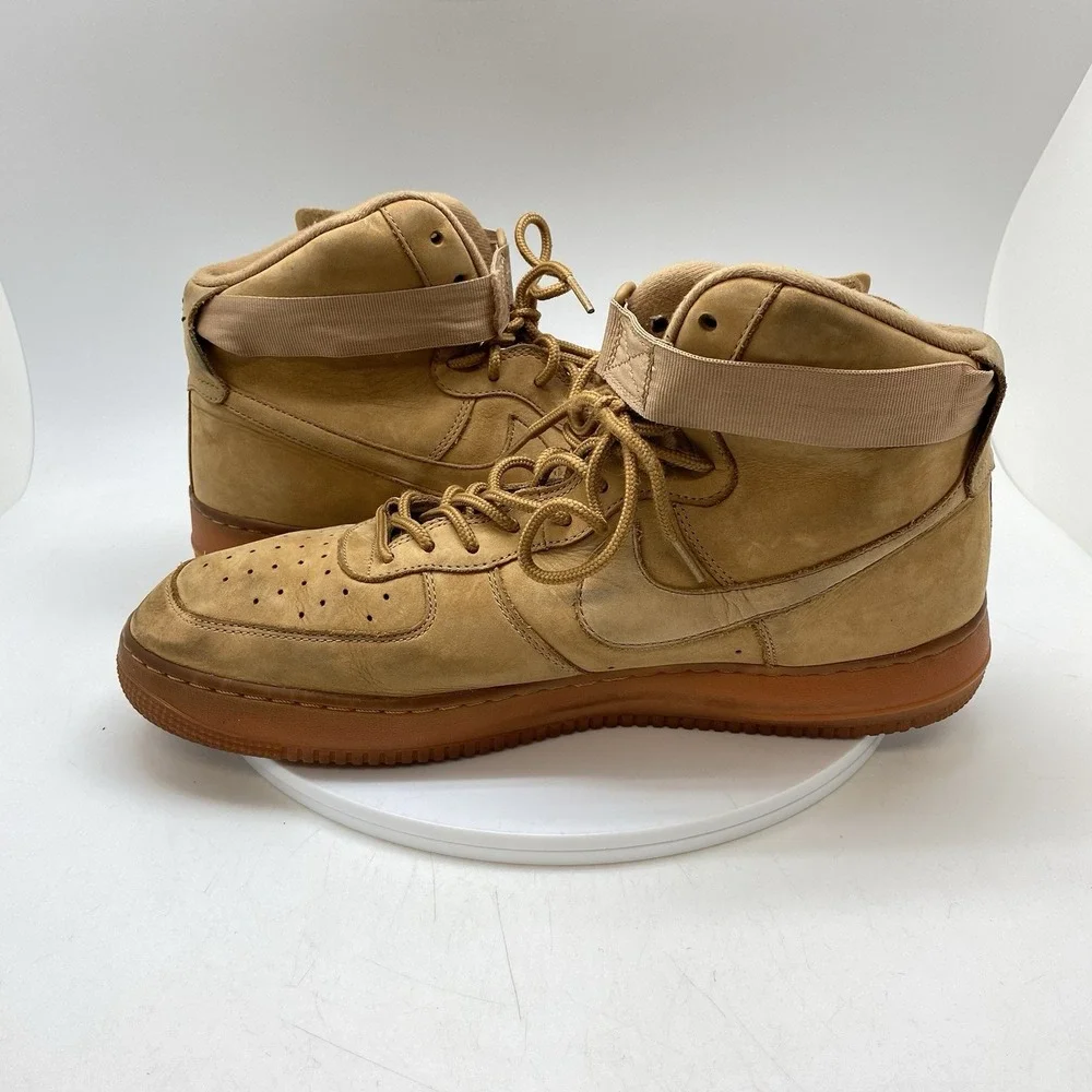 Nike Sneakers Mens 13 Air Force 1 High 07 LV8 Wheat Flax 882096-200 Causal Shoes